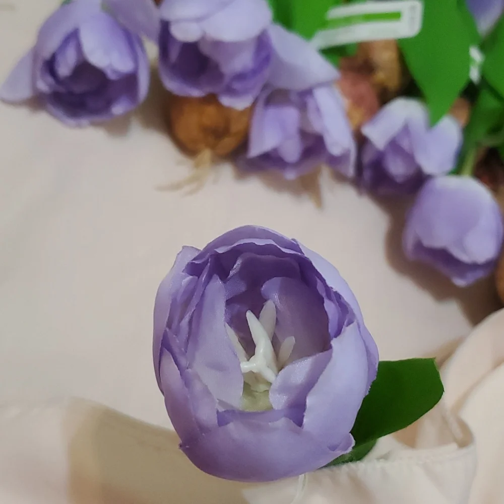 23 Faux Purple Tulip Bulbs
